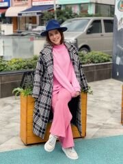 Malaya Oversize Sweatshirt - Pembe