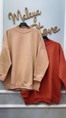 Malaya Oversize Sweatshirt - Latte (Sütlü Kahve)