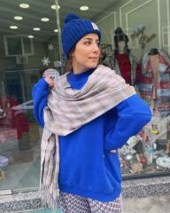Malaya Oversize Sweatshirt - Saks Mavi