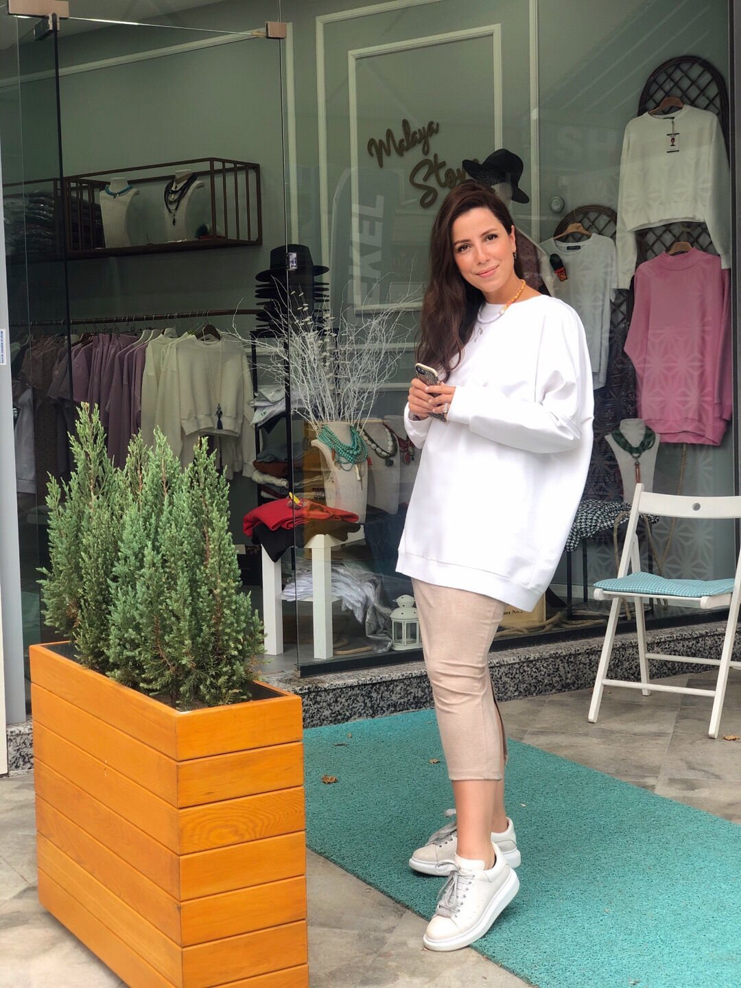 Malaya 4 Mevsim Sweatshirt - Beyaz