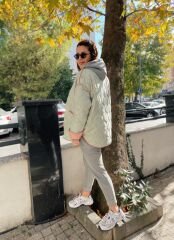 Malaya Çift Yönlü Mont - Pembe/Mint