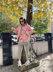 Malaya Çift Yönlü Mont - Pembe/Mint