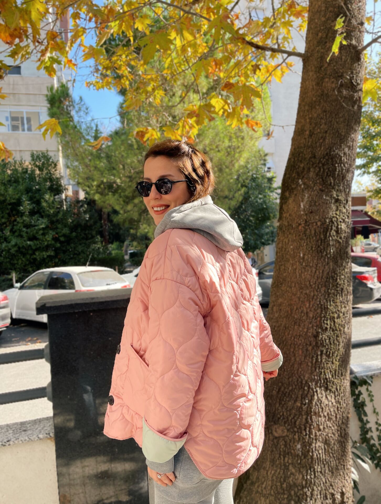 Malaya Çift Yönlü Mont - Pembe/Mint