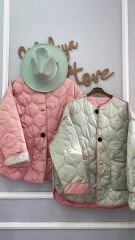 Malaya Çift Yönlü Mont - Pembe/Mint