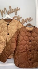 Malaya Çift Yönlü Mont - Bej/Kahve