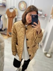 Malaya Çift Yönlü Mont - Bej/Kahve