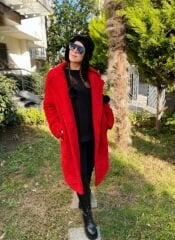 Oversize Peluş Kaban