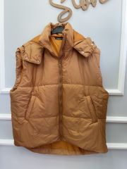 Oversize Şişme Yelek - Hardal