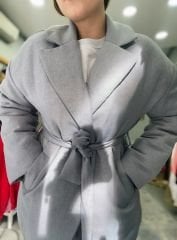 Denim Görünümlü Şişme Mont