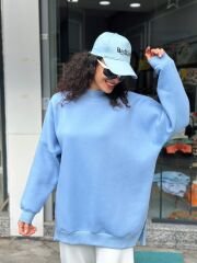 Malaya Oversize Bebe Mavi Sweatshirt
