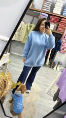 Malaya Oversize Bebe Mavi Sweatshirt