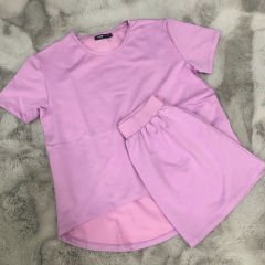 Basic Lila Balon Etek