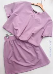 Basic Lila Balon Etek