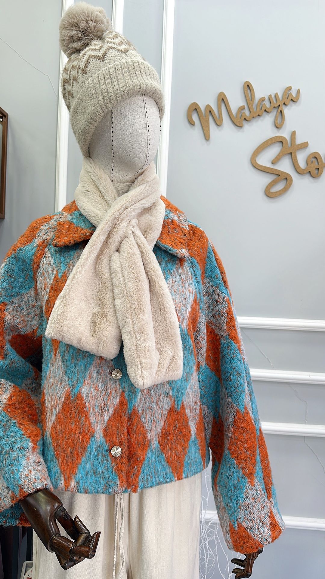 Baklava Desen Klasik Ceket