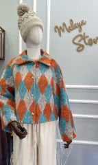 Baklava Desen Klasik Ceket