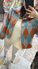 Baklava Desen Klasik Ceket