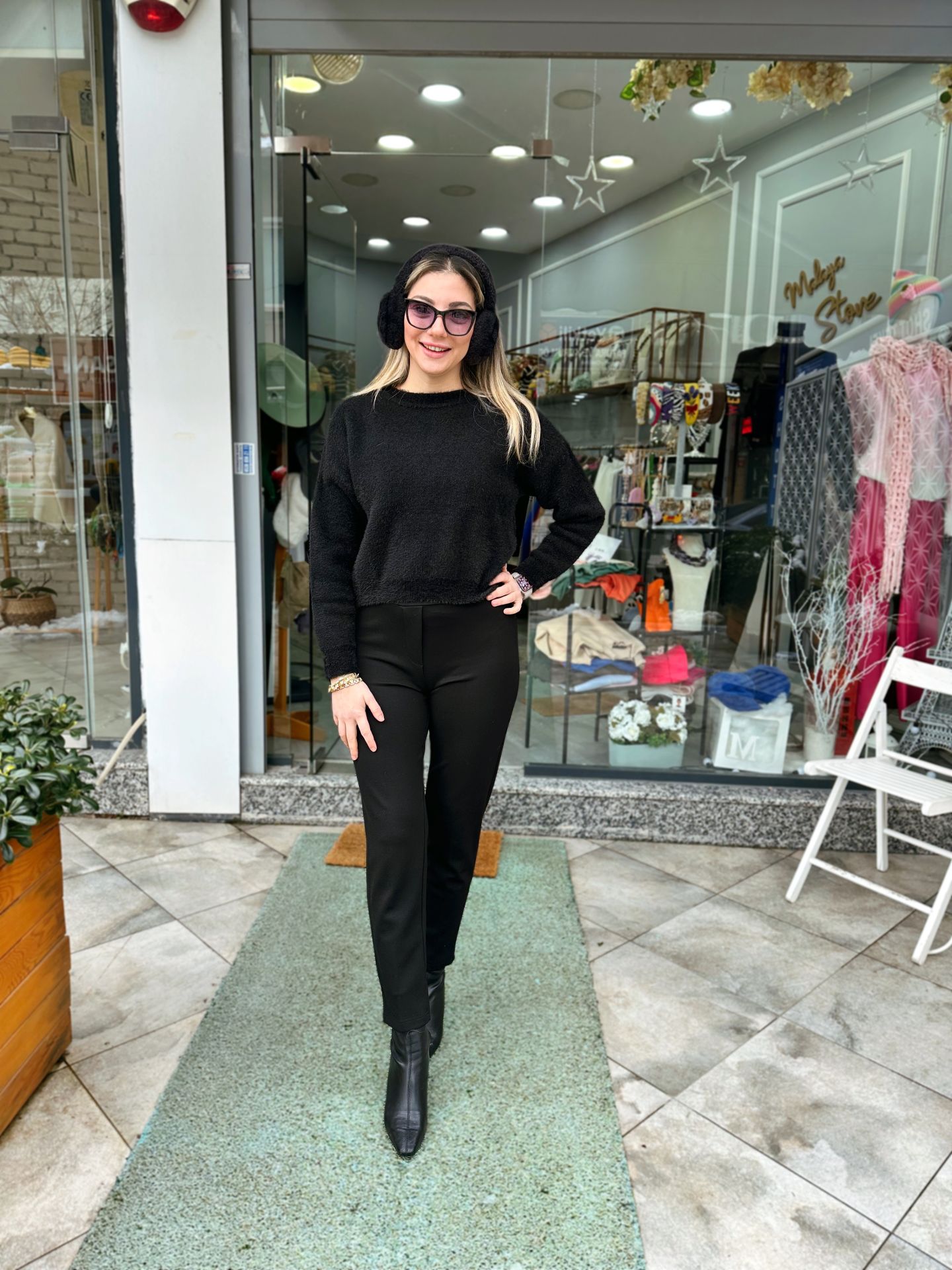 Örme Çelik Kumaş Kalem Pantolon