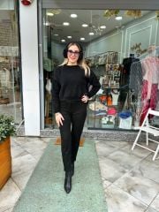 Örme Çelik Kumaş Kalem Pantolon