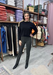 Örme Çelik Kumaş Kalem Pantolon