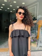 Siyah İpek Dokulu Elbise