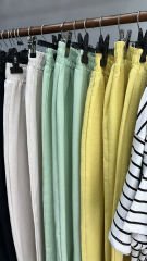 Keten Dokulu Havuç Pantolon