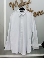 Beyaz Oversize Gömlek
