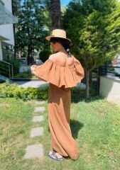 Keten Dokulu Maksi Boy Elbise