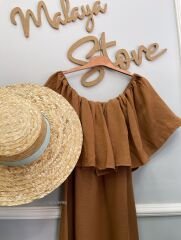 Keten Dokulu Maksi Boy Elbise