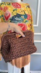 Kahverengi Hasır Çanta