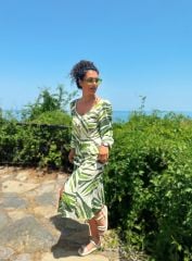 Yeşil Viskon Elbise