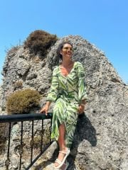 Yeşil Viskon Elbise