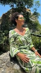 Yeşil Viskon Elbise