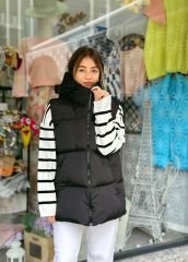 Oversize Siyah Yelek