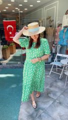 Çiçekli Viskon Elbise