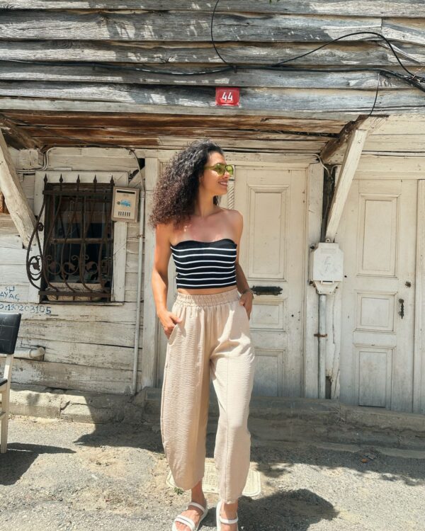 Bej Şalvar Pantolon