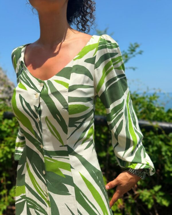 Yeşil Viskon Elbise