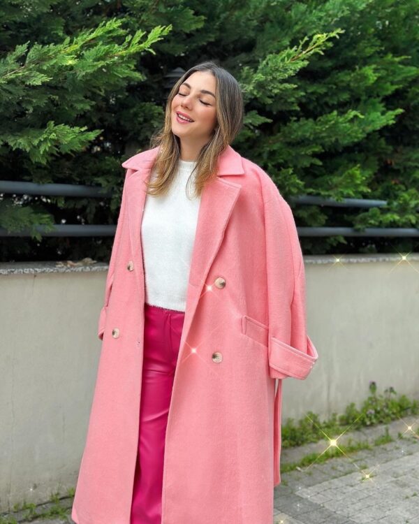 Pamuk Şeker Maksi Kaban