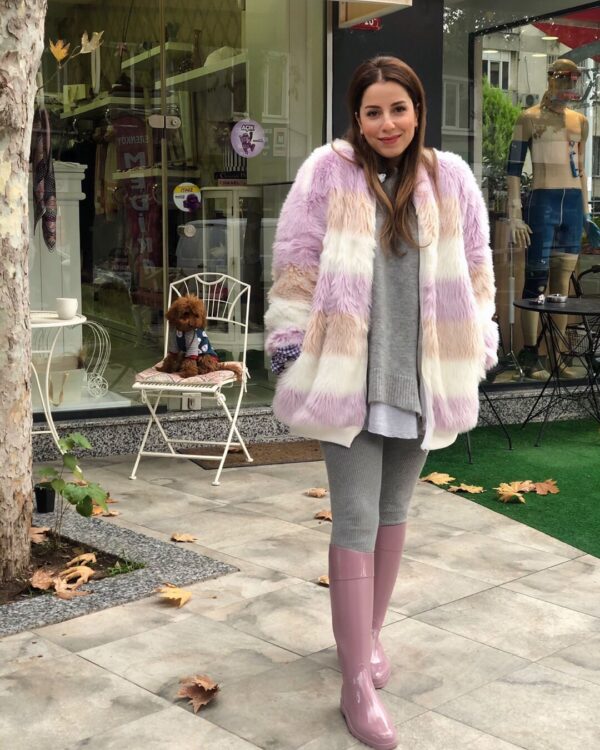 Malaya Bloklu Peluş Bomber Ceket