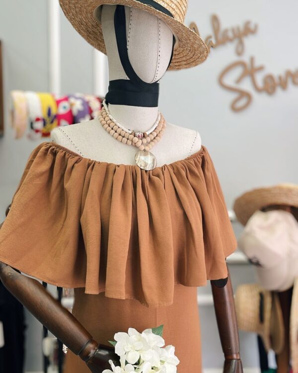 Keten Dokulu Maksi Boy Elbise