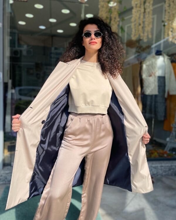 Saten Palazzo Pantolon