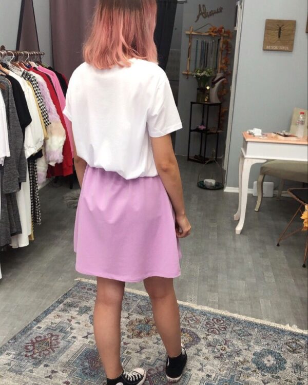 Basic Lila Balon Etek