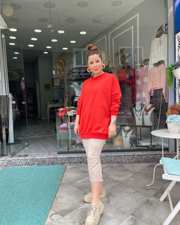 Malaya 4 Mevsim Sweatshirt - Nar Çiçeği