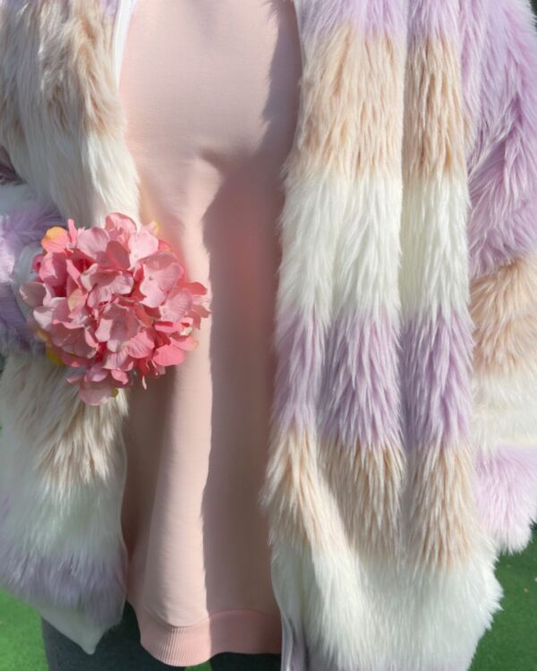 Malaya Bloklu Peluş Bomber Ceket