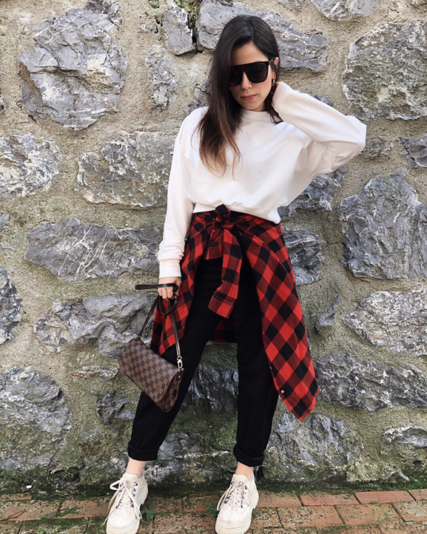 Malaya Mevsimlik Crop Sweatshirt - Beyaz