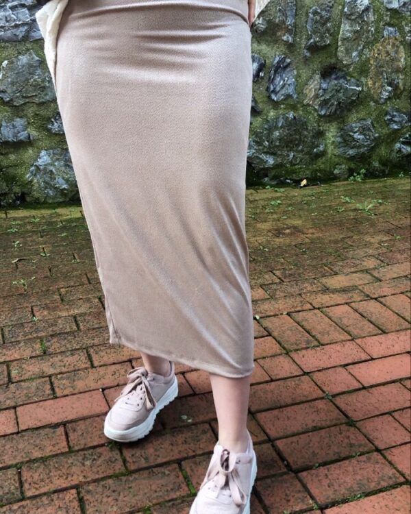 İnce Kadife Kalem Etek