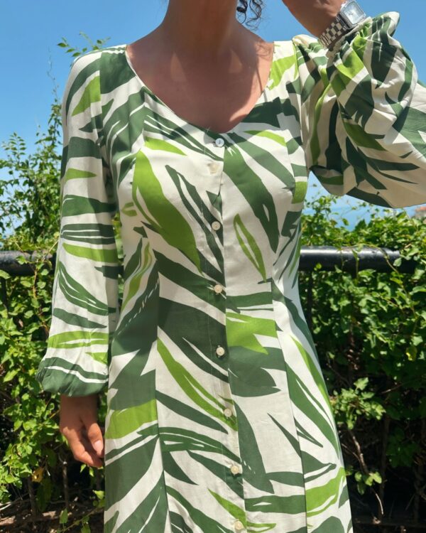 Yeşil Viskon Elbise