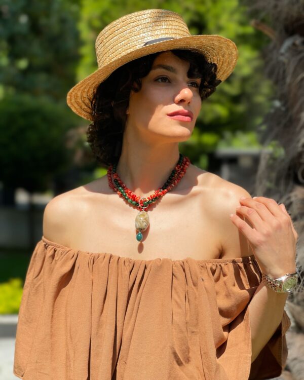 Keten Dokulu Maksi Boy Elbise