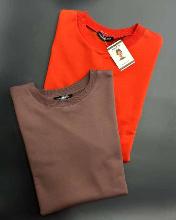 Malaya 4 Mevsim Oversize Sweatshirt - Mürdüm Kahve