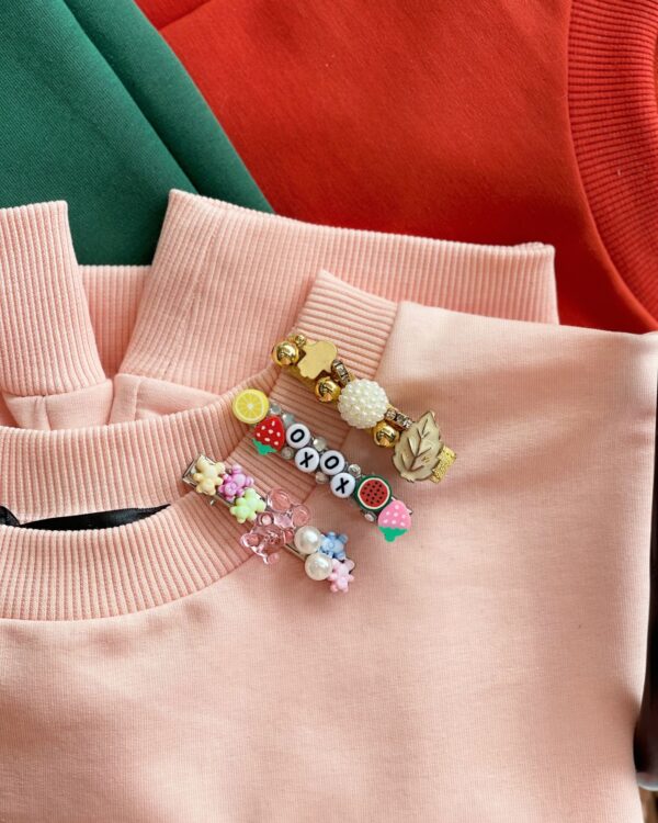 Malaya Mevsimlik Crop Sweatshirt - Toz Pembe