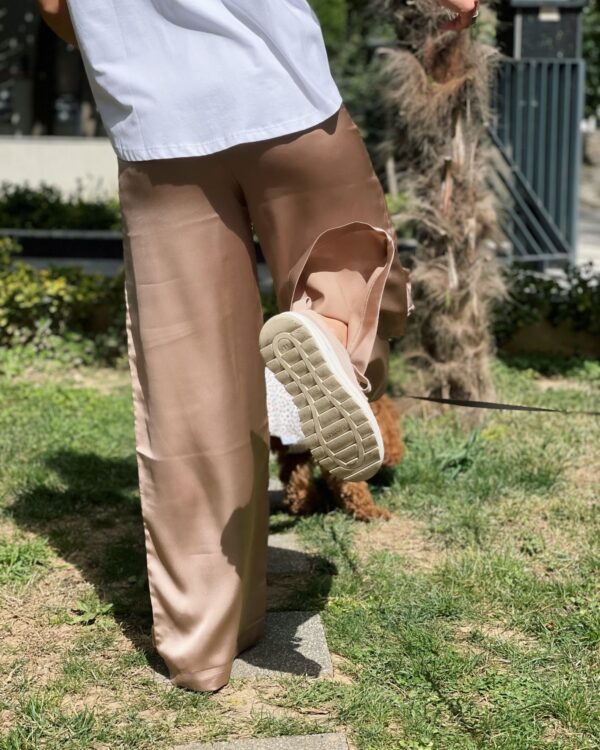 Saten Palazzo Pantolon